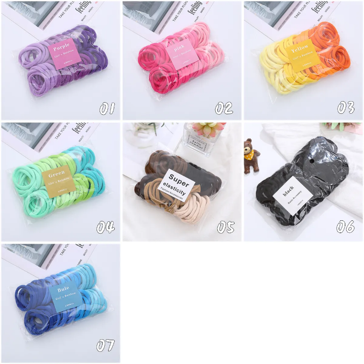 Daily use rubber bands for kids [pack of 50 pcs)